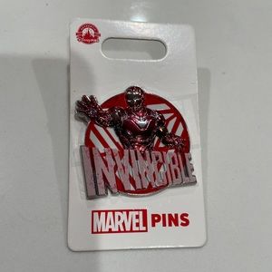 Disney Parks Exclusive Marvel Iron Man Invincible Red Pin NEW Never Used